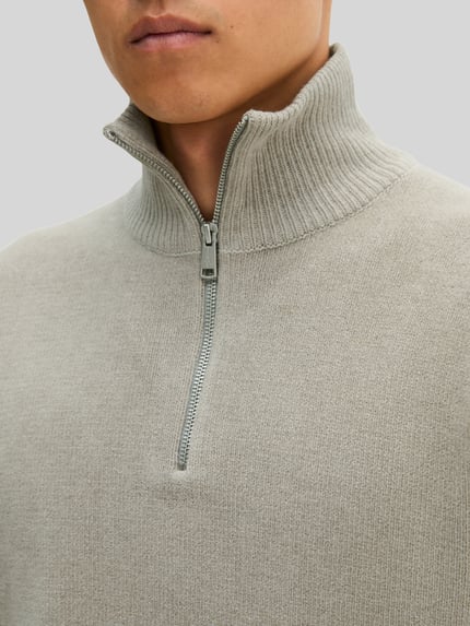 Marc O'Polo Pullover mit Troyerkragen Mittelgrau 3