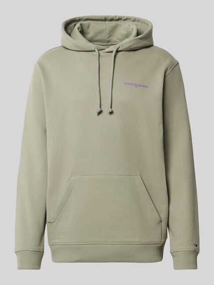 Tommy Jeans Relaxed Fit Hoodie aus reiner Baumwolle Oliv 2