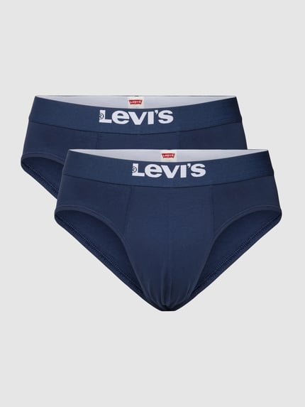 Levi's® Slip mit Label-Detail Modell 'SOLID BASIC' Dunkelblau 2