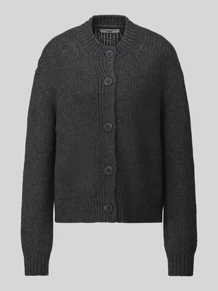 Marc O'Polo DENIM Regular Fit Strickjacke aus Schurwoll-Mix mit Alpaka-Anteil Anthrazit 2