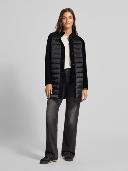 Marc Cain Knielanger Steppmantel aus Woll-Mix Black 1