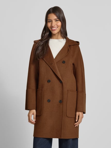 Marc O'Polo relaxed fit mantel van wolmix Camel - 4