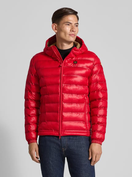 Blauer USA Steppjacke mit Kapuze Modell 'CHARLES' Rot 4