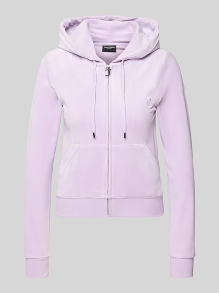 Slim Fit Sweatjacke aus Samt Modell 'Robertson' Shop The Look MANNEQUINE