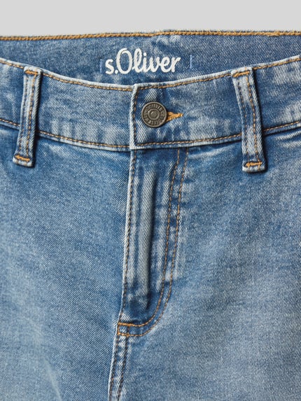 s.Oliver RED LABEL Szorty jeansowe o kroju regular fit z mieszanki bawełny model ‘PETE’ Niebieski 2