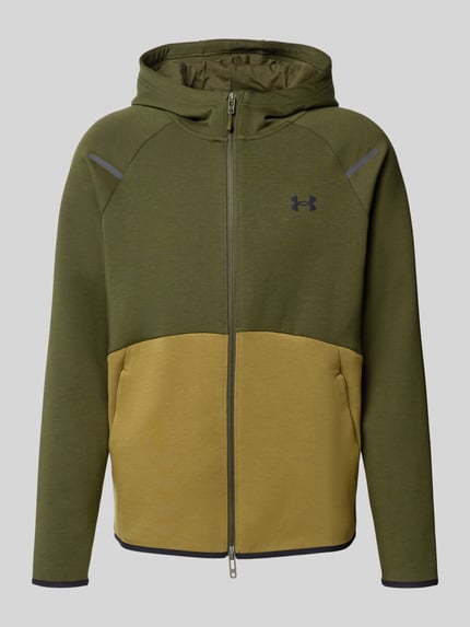 Under Armour Bluza rozpinana z zamkiem błyskawicznym dwustronnym model ‘Unstoppable’ Oliwkowy 2