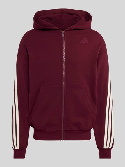adidas Sportswear Regular Fit Sweatjacke aus Baumwoll-Mix Dunkelrot 2