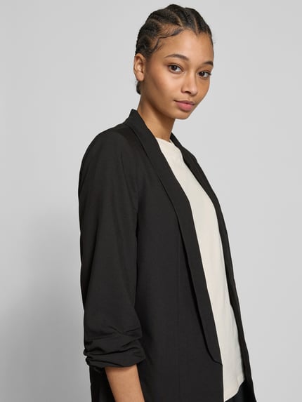 PIECES Regular Fit Longblazer mit Viskose-Anteil Modell 'BOSELLA' Black 3