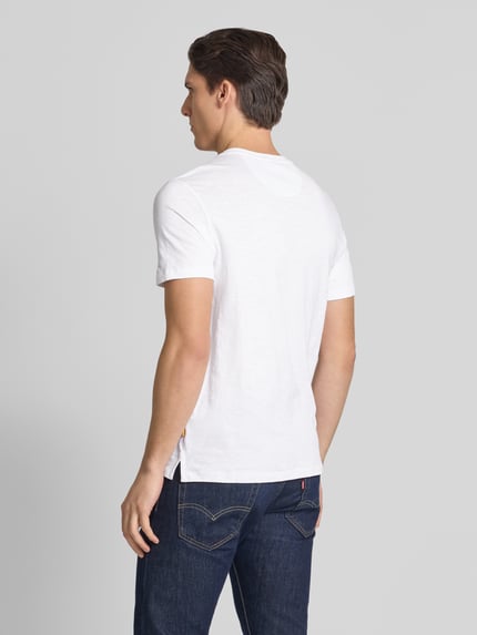 camel active T-shirt z dekoltem serafino Biały 5