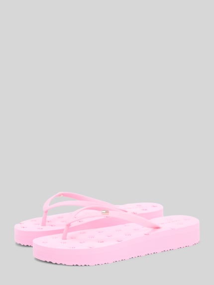 Tommy Hilfiger teenslippers met logodetail Roze - 2