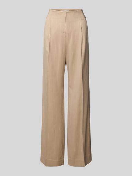 Wide leg stoffen broek met persplooien Shop The Look MANNEQUINE