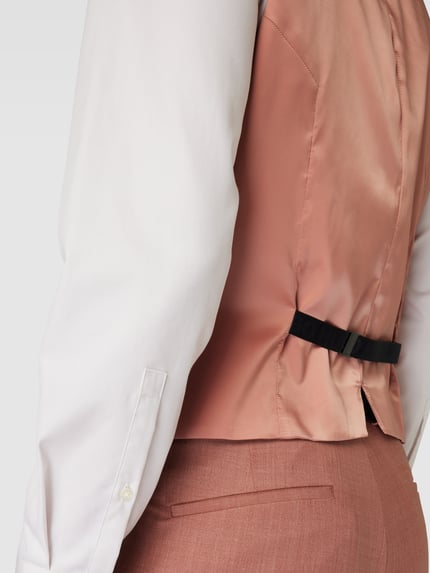 HUGO Gilet met effen design en paspelzakken Oudroze - 3