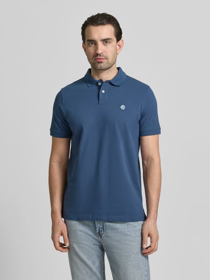 MCNEAL Polówka o kroju slim fit z haftowanym logo Szaroniebieski 4