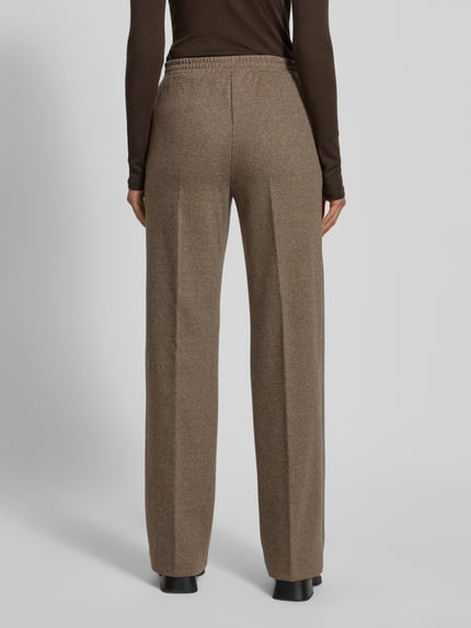 Weekend Max Mara Spodnie o kroju regular fit z dodatkiem wełny model ‘ZELMA’ Jasnobrązowy 5