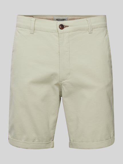 JACK & JONES Regular Fit Bermudas mit Strukturmuster Modell 'FURY' Beige 2