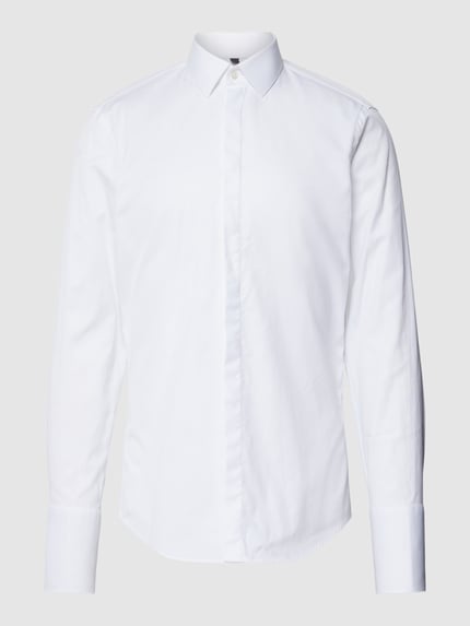 Slim Fit Smokinghemd aus Twill Shop The Look MANNEQUINE