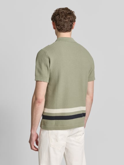 Lindbergh Cardigan mit Kentkragen und Knopfleiste Oliv 5