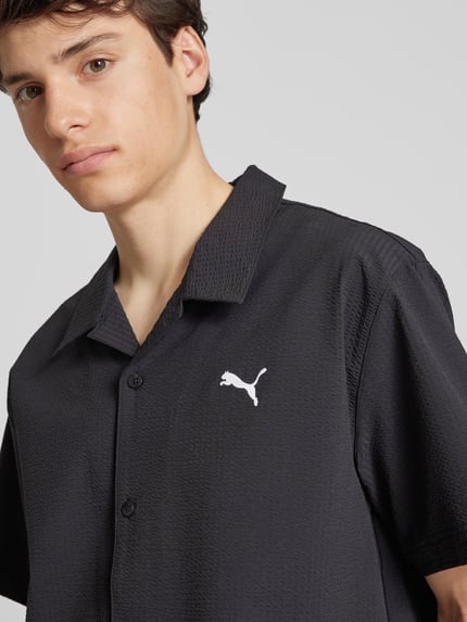 PUMA Performance Freizeithemd mit Label-Stitching Black 3
