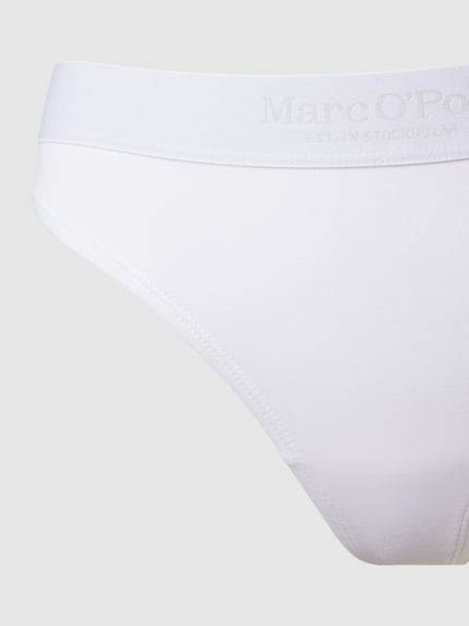 Marc O'Polo Stringi z elastycznym paskiem z logo w zestawie 3 szt. Biały 2