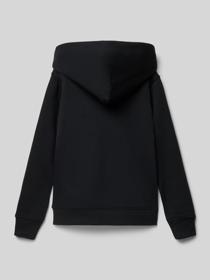 JACK & JONES Bluza o kroju regular fit z kapturem i kieszenią kangurką model ‘Jeurban’ Czarny 3