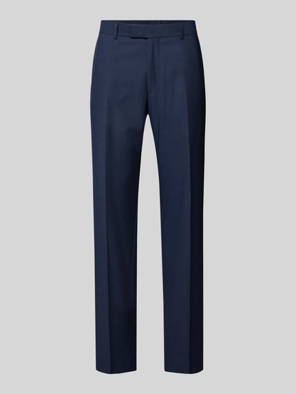 Strellson Slim Fit Anzughose mit Bügelfalten Modell 'Melwin' Dunkelblau 2