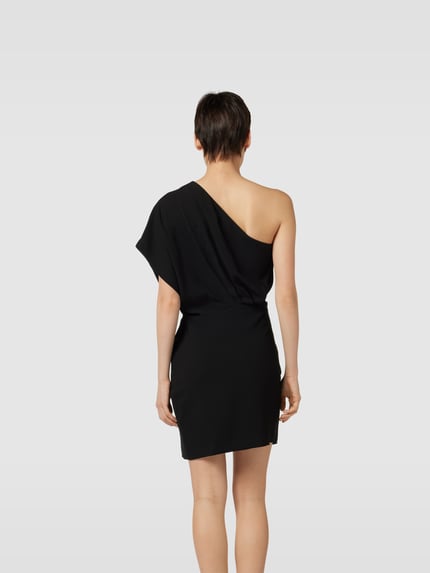 Iro Knie-lange jurk in one-shoulder look Zwart - 5