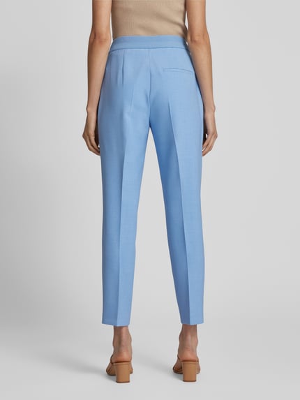 s.Oliver BLACK LABEL Regular Fit Cigarette Pants aus Viskose-Mix mit elastischem Bund Hellblau 5