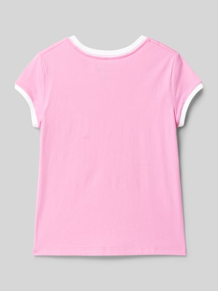 Polo Ralph Lauren Teens T-shirt met logo- en labelprint Felroze - 3