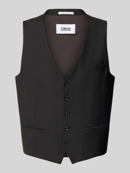 CINQUE Regular Fit Anzugweste aus Schurwolle Black 1
