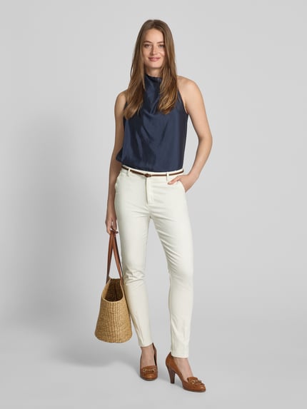 b.young Hose mit Gürtel Modell 'DAYS' Offwhite 1