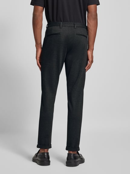 Lindbergh Slim Fit Stoffhose mit verkürztem Schnitt Anthrazit 5