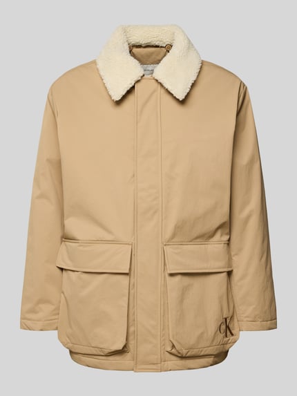 Regular Fit Parka mit Label-Print Shop The Look MANNEQUINE