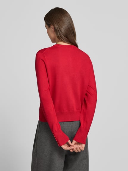 Jake*s Collection Cardigan mit durchgehender Knopfleiste Kirsche 5