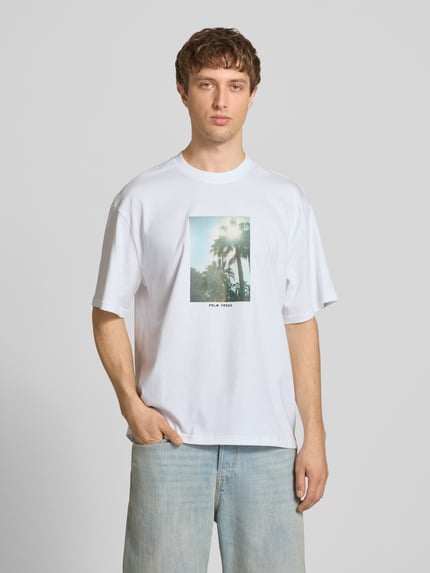 ONLY & SONS Oversized t-shirt z czystej bawełny model 'COOPER' Biały 4