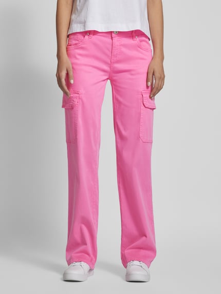 Blue Monkey Stoffhose mit aufgesetzten Taschen Modell 'AMY' Pink 4