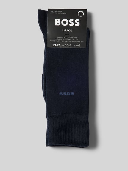 BOSS Sokken van katoenmix in een set van 2 paar Donkerblauw - 3