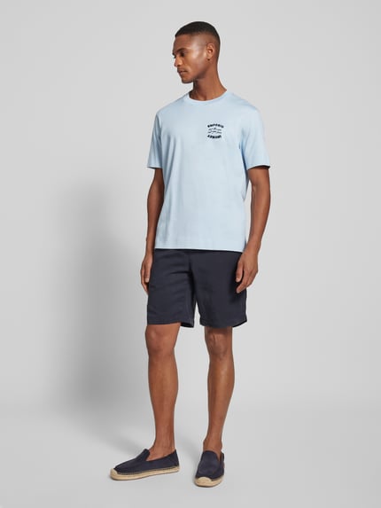 Emporio Armani T-Shirt mit Label-Stitching Hellblau 1