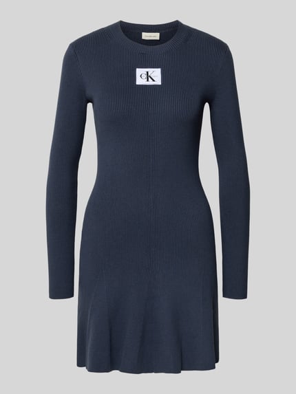 Calvin Klein Jeans Minikleid mit Label-Patch Modell 'FIT AND FLARE' Marine 2