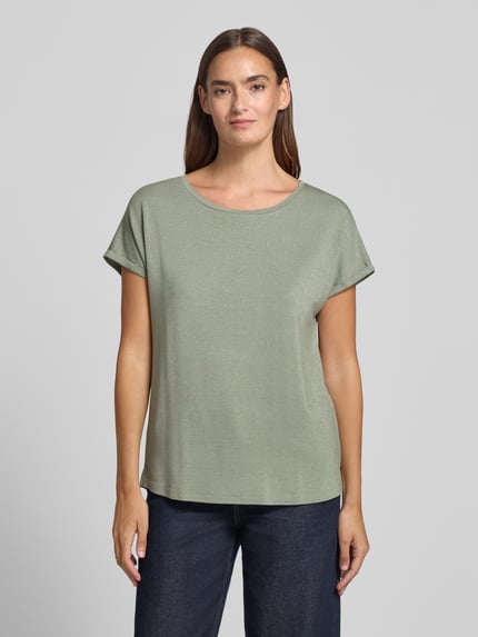 Christian Berg Woman T-shirt z mieszanki wiskozy o kroju relaxed fit Miętowy 4
