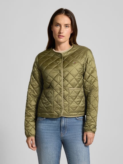 Tommy Hilfiger Regular Fit Steppjacke mit aufgesetzten Eingrifftaschen Oliv 4