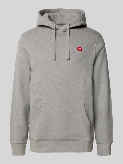 Wood Wood Hoodie mit Känguru-Tasche Modell 'Ash' Mittelgrau 2