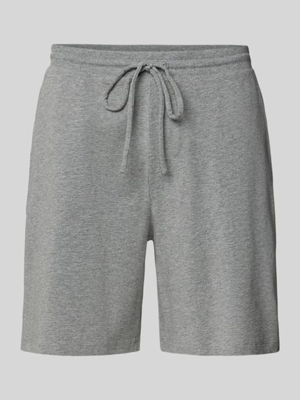 Produktfoto, Sweatshorts mit elastischem Bund und Kordelzug von JOOP! Collection, bawełniany miks ze stretchem, luźny krój, szary melanż, szerokość w rozmiarze M: 42 cm, długość wewnętrzna nogawki w rozmiarze M: 20 cm