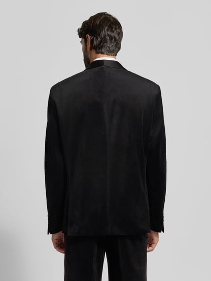 Lindbergh Garnitur o kroju slim fit z aksamitu Czarny 5