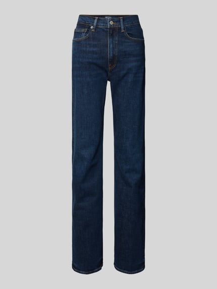 Produktfoto, Straight Fit Jeans met steekzakken van Polo Ralph Lauren, donkerblauw, mix van katoen en elastaan, rechte pijpen, voorkant