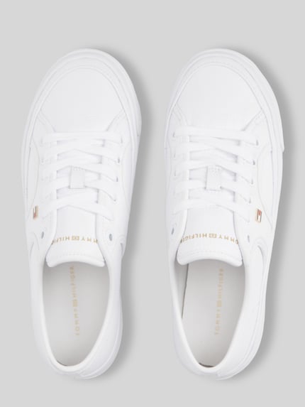 Tommy Hilfiger Sneaker aus echtem Leder Weiss 4