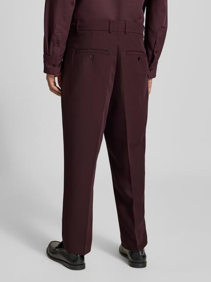 SEIDENSTICKER STUDIO Regular Fit Bundfaltenhose mit Bügelfalten Bordeaux 5