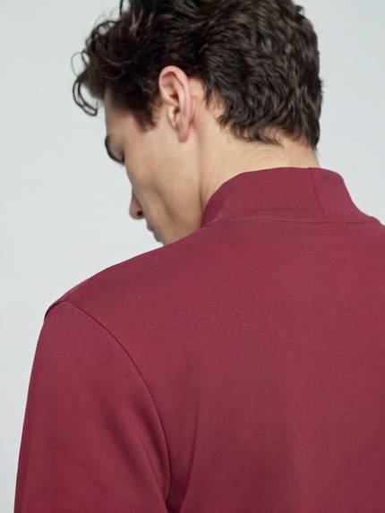 HUGO Sweatshirt mit Logo-Patch Modell 'Derytur' Bordeaux 3