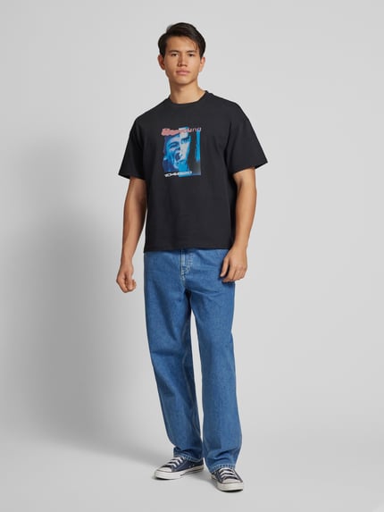 Weekday T-Shirt mit Motiv-Print Black 1