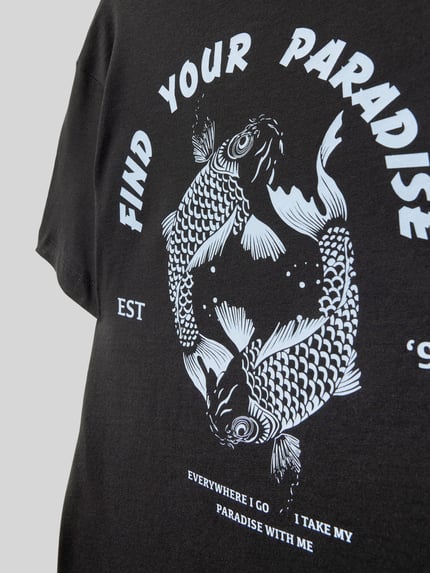 JACK & JONES T-Shirt mit Motiv-Print Black 2
