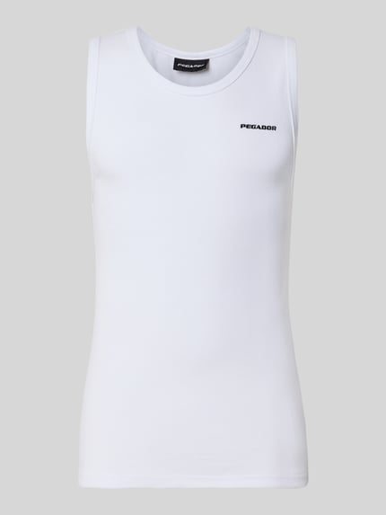 Tanktop mit Logo-Stitching und Rundhalsausschnitt Shop The Look MANNEQUINE